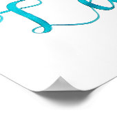 Reiskunst - Waterverf - Wereldkaart in vorm van ha Poster (Hoek)