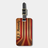 REISLABEL - STRIPTE BAGAGELABEL (Voorkant verticaal)