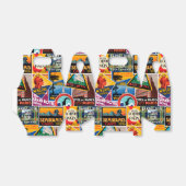 Reislabels uit het verleden bedankdoosjes (Uitgevouwen)