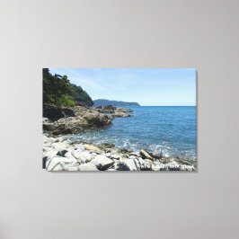 Reislandschap foto Pebble Beach Indonesië Canvas Afdruk