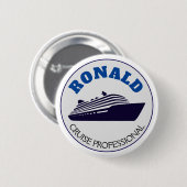 Reisleider Knop Naam Cadeau Ronde Button 5,7 Cm (Voorkant /achterkant)