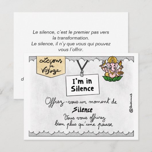 Reisles: Ontdek stilte Briefkaart (Voorkant / Achterkant)