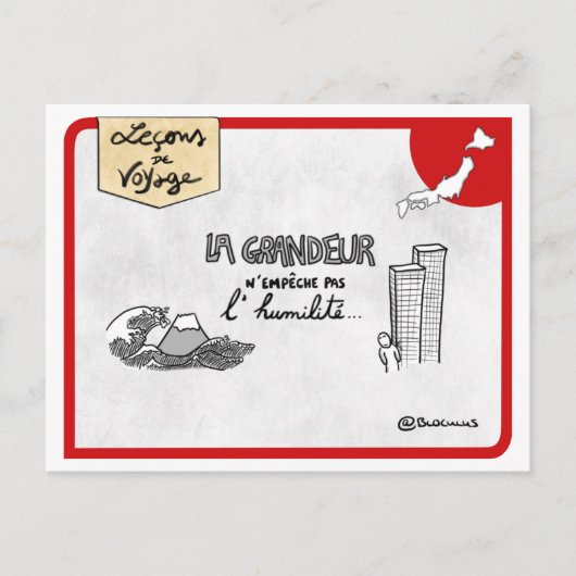 Reislessen: Japanse nederigheid Briefkaart (Voorkant)