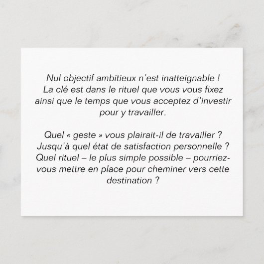 Reislessen: Maak rituelen Briefkaart (Achterkant)