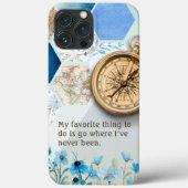 Reisliefhebber | Gouden Kompas Case-Mate iPhone Case (Achterkant)