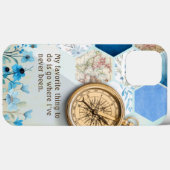 Reisliefhebber | Gouden Kompas Case-Mate iPhone Case (Achterkant (horizontaal))