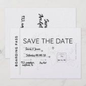 reisliefhebber save de datum instapkaart the date (Voorkant / Achterkant)