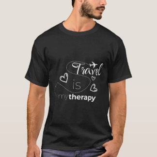 Reisliefhebber Therapie Citaat Ontwerp T-shirt
