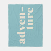 Reisliefhebbers Adventure Text Soft Blauwgroen Blu Fleece Deken (Voorkant)