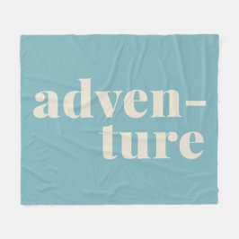 Reisliefhebbers Adventure Text Soft Blauwgroen Blu Fleece Deken
