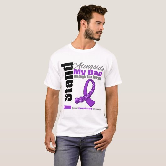 Reislint voor pancreaskanker (pap) t-shirt (Voorkant volledig)
