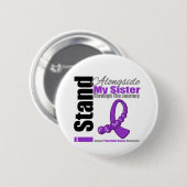 Reislint voor pancreaskanker (zuster) ronde button 5,7 cm (Voorkant /achterkant)