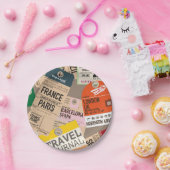 Reislocaties Patroon Papieren Bordje (Feest)