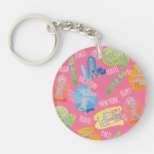 Reislocaties Patroon Sleutelhanger