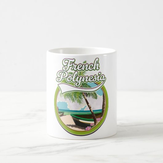 Reislogo Frans-Polynesië. Koffiemok (Center)