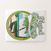 Reislogo Frans-Polynesië. Legpuzzel (Horizontaal)