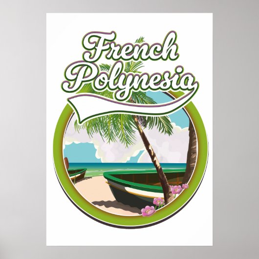 Reislogo Frans-Polynesië. Poster (Voorkant)