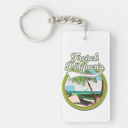 Reislogo Frans-Polynesië. Sleutelhanger (Voorkant)