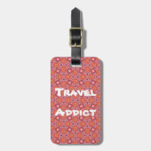 Reislust modern trendy patroon bagagelabel (Voorkant verticaal)