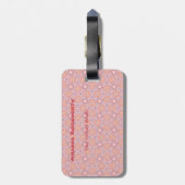 Reislust modern trendy patroon bagagelabel (Achterkant verticaal)