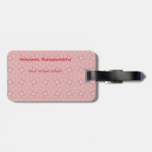 Reislust modern trendy patroon bagagelabel (Achterkant horizontaal)