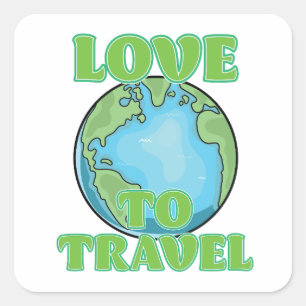 Reislustig Vierkante Sticker