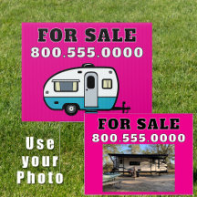 Reismobil-hottpink te koop-standaardbord