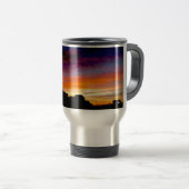 Reismok geïsoleerd met prachtige zonsondergang fot reisbeker (Voorkant rechts)