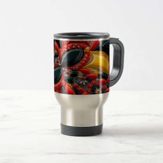 Reismok met Duitsland Kleuren Design Reisbeker (Voorkant rechts)