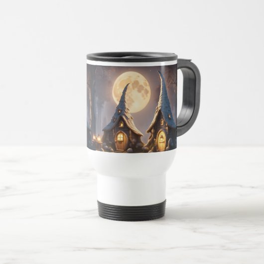 Reismok met handvat gnoom hutten maanlicht reisbeker (Voorkant rechts)