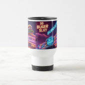 Reismok met spannende Hamburger Restaurant neon Reisbeker (Center)