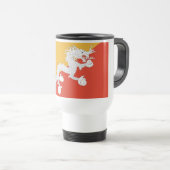 Reismok met vlag van Bhutan Reisbeker (Voorkant rechts)