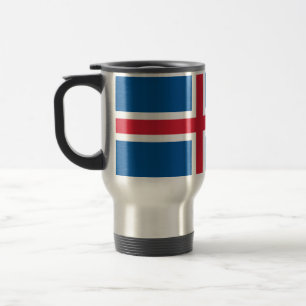 Reismok met vlag van IJsland Reisbeker