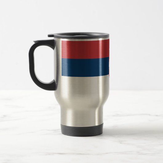 Reismok met vlag van Servië Reisbeker (Links)