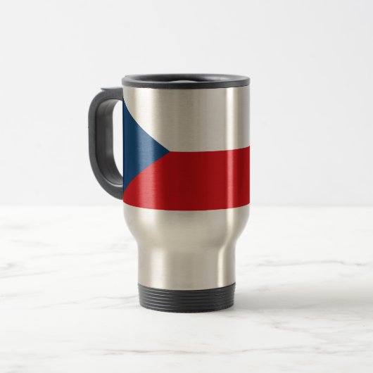 Reismok met vlag van Tsjechië Reisbeker (Voorkant links)