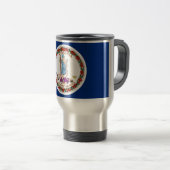 Reismok met vlag van Virginia State - Verenigde St Reisbeker (Voorkant rechts)