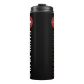 Reismok met witte blok logo thermosbeker (Voorkant)