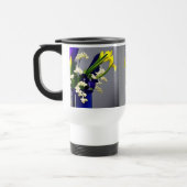 Reismok mooie blauwe vaas met bloemen reisbeker (Links)