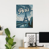 reismuur Parijs-Frankrijk Poster (Thuiskantoor)