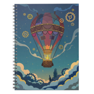 Reisnotitieboek voor het varen met een luchtballon notitieboek
