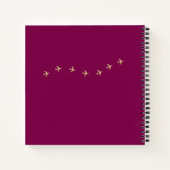 Reisnotities Kleine vliegtuigen wijnkleur Notitieboek (Achterkant)