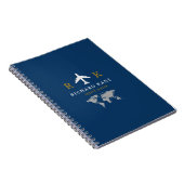 Reisnotities monogram blauw notitieboek (Rechterzijde)