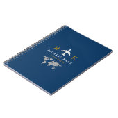 Reisnotities monogram blauw notitieboek (Linkerzijde)