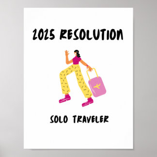 Reisofferte 2025 Resolutie Solo reiziger Poster