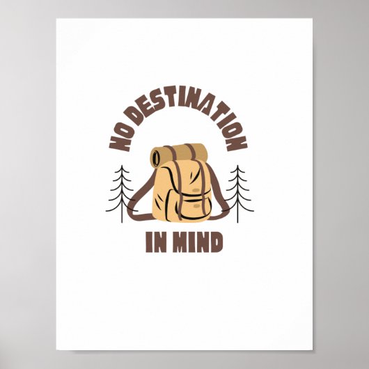 Reisofferte Geen bestemming in gedachten Wandkunst Poster (Voorkant)