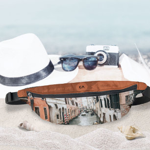 Reisoffertes Monogram Uw Foto Boho Rust Heuptasje