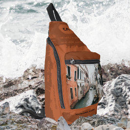 Reisoffertes Monogram Uw Foto Boho Rust Sling Bag