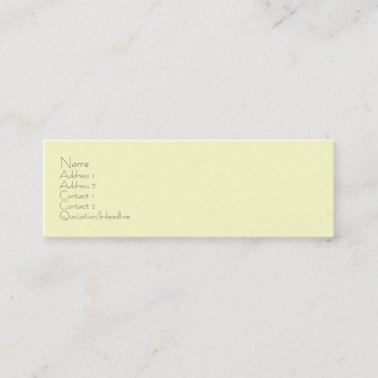 Reisontwerp Mini Visitekaartje (Voorkant)