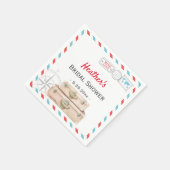 Reispapier voor decoratie van de bruidsdouchetafel servet (Hoek)