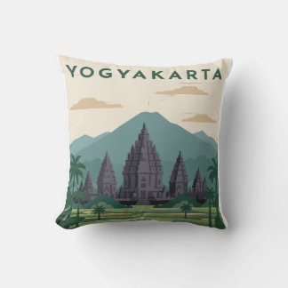 Reispapieren Yogjakarta Indonesië Reisposter Kussen